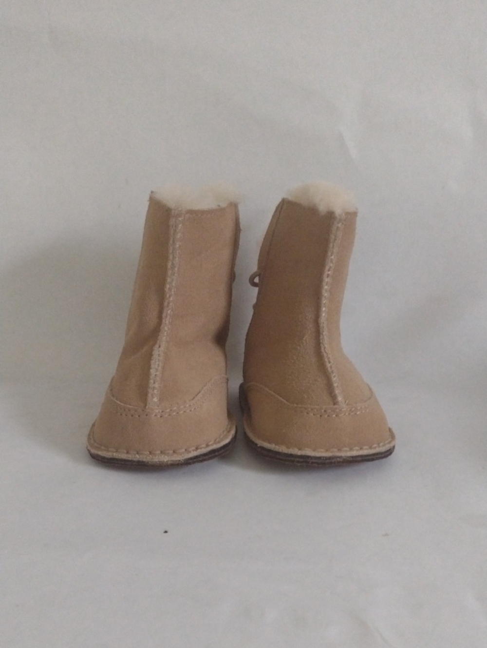 UGG Infant Tan Boots With Faux Fur (J687)